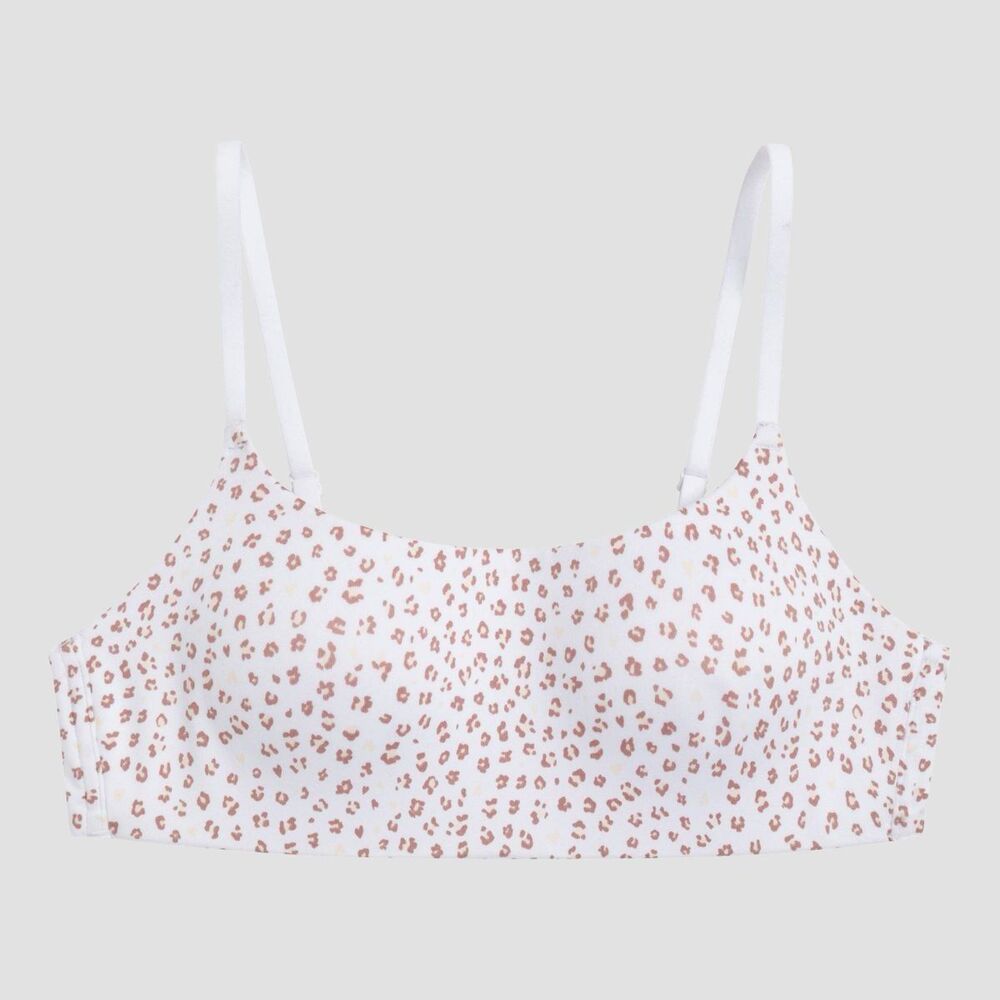 Maidenform Girls' Wire Free Padded Bra Natural Leopard Size 36A